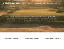 Tablet Screenshot of kemperclub.com